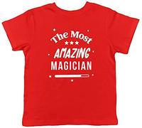 Shopagift The Most Amazing Magician Childrens Kids T-Shirt Red