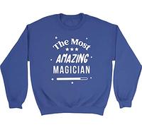 Shopagift The Most Amazing Magician Kids Childrens Jumper Sweatshirt Blue