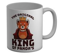 Shopagift The Original King of Panda's Red Panda Mug White 11oz Large Ceramic Cup