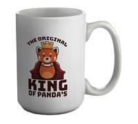 Shopagift The Original King of Panda's Red Panda Mug White 15oz Large Ceramic Cup