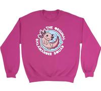 Shopagift The Original Salamander Squad Kids Sweatshirt Aquatic Axolotl Funny Jumper Boys Girls Pink
