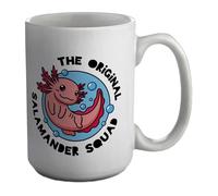 Shopagift The Original Salamander Squad Mug Aquatic Axolotl Funny White 15oz Large Ceramic Cup