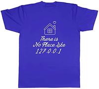 Shopagift There is No Place Like 127.0.0.1 T-Shirt Blue