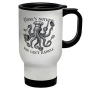 Shopagift There's Nothing You Can't Handle Octopus Chef Travel Mug Stainless Steel 14oz Cup