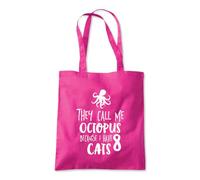Shopagift They Call Me Octopus Because I Have 8 Cats Tote Shopping Beach Bag 10 Litres Capacity - 42cm x 38cm