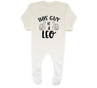 Shopagift This Guy is a Leo Baby Grow Romper Suit White