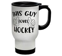Shopagift This Guy Loves Hockey Travel Mug Cup