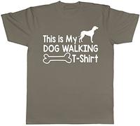 Shopagift This is My Dog Walking T-Shirt Short Sleeve T-Shirt Grey