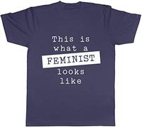 Shopagift This is What a Feminist Looks Like T-Shirt Navy Blue