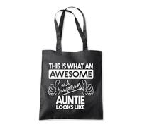 Shopagift This is what an Amazing Auntie Looks Like Tote Shopping Beach Bag 10 Litres Capacity - 42cm x 38cm