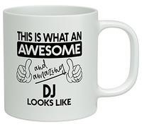 Shopagift This is what an Awesome and Amazing DJ Looks Like White 10oz Mug Cup