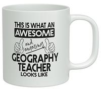 Shopagift This is what an Awesome and Amazing Geography Teacher Looks Like White 10oz Novelty Gift Mug Cup