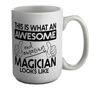 Shopagift This is What an Awesome and Amazing Magician Looks Like White 15oz Large Mug Cup
