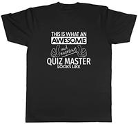 Shopagift This is What an Awesome and Amazing Quiz Master Looks Like T-Shirt Black