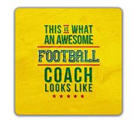 Shopagift This is What an Awesome Football Coach Looks Like Sport 2 Pack Coasters - 9cm x 9cm