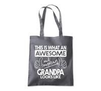 Shopagift This is what an Awesome Grandpa Looks Like Tote Shopping Beach Bag 10 Litres Capacity - 42cm x 38cm