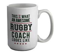 Shopagift This is What an Awesome Rugby Coach Looks Like Sport White 15oz Large Mug Cup