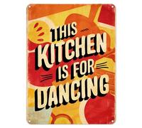 Shopagift This Kitchen is for Dancing Metal Poster Wall Tin Sign Man Cave Shed Bar Bedroom Home Kitchen - A4