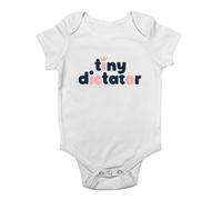 Shopagift Tiny Dictator Funny Joke Leader Boss Manager Baby Grow Vest Bodysuit Boys Girls