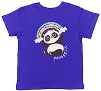 Shopagift Totally Pandastic Kids T-Shirt Panda Lover Kawaai Childrens Tee Gift Blue
