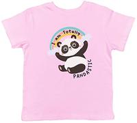 Shopagift Totally Pandastic Kids T-Shirt Panda Lover Kawaai Childrens Tee Gift Light Pink