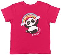 Shopagift Totally Pandastic Kids T-Shirt Panda Lover Kawaai Childrens Tee Gift Pink