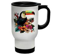 Shopagift Toucan Lover Travel Mug Tropical Rainforest Bird Gift Stainless Steel 14oz Cup