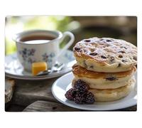 Shopagift Traditional Welsh Wales Cake Glass Chopping Board Large Kitchen Worktop Saver 39cm x 28cm