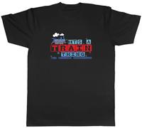 Shopagift Train Thing Mens T-Shirt Locomotive Railway Station Tee Black