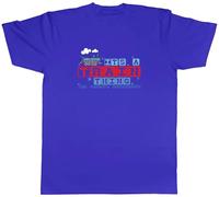Shopagift Train Thing Mens T-Shirt Locomotive Railway Station Tee Blue
