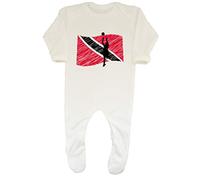 Shopagift Trinidad & Tabago Netball Baby Grow Romper Suit White