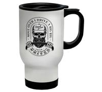 Shopagift Truck Driver Travel Mug Move Over I Drive a Rig Trucker Trucking Stainless Steel 14oz Cup