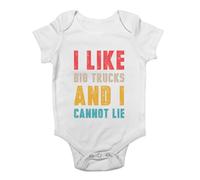 Shopagift Trucker Trucking Baby Grow Vest I Like Big Trucks & I Cannot Lie Funny Bodysuit Boys Girls