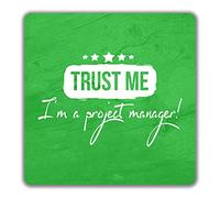 Shopagift Trust me I'm a Project Manager 2 Pack Coasters - 9cm x 9cm