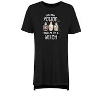 Shopagift Trust Me I'm a Witch Women's Nightie Funny Potions Night Shirt Black