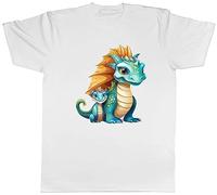 Shopagift Turtle Head Dragon Mens T-Shirt Mother and Baby Tee Gift White