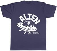 Shopagift Unisex Alien in Disguise T-Shirt Navy Blue