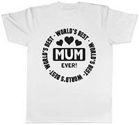 Shopagift Unisex - World's Best Mum Ever T-Shirt White