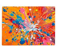 Shopagift Vibrant Orange Colour Splash Glass Chopping Board Large Kitchen Worktop Saver 39cm x 28cm