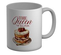 Shopagift Victoria Sponge Cake Mug The Queen of All Puds White 11oz Large Ceramic Cup