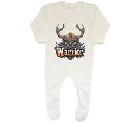 Shopagift Viking Head Baby Grow Romper Suit Valhalla Odin Nordic Norse Gods Boys Girls White