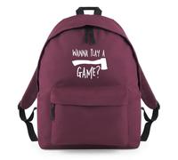 Shopagift Wanna Play a Game Axe Funny Backpack Rucksack 18 Litres Capacity - 42cm x 31cm x 21cm