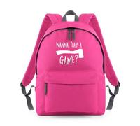 Shopagift Wanna Play a Game Axe Funny Backpack Rucksack 18 Litres Capacity - 42cm x 31cm x 21cm