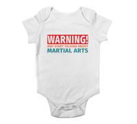 Shopagift Warning Martial Arts Baby Grow Vest Karate Taekwondo Kung Fu Bodysuit Boys Girls