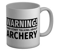 Shopagift Warning May Start Talking About Archery White 11oz Large Mug Cup