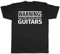 Shopagift Warning May Start Talking About Guitars Unisex T-Shirt Black