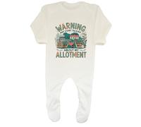 Shopagift Warning May Start Talking About My Allotment Baby Romper Boys Girls White