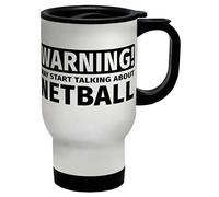 Shopagift Warning May Start Talking About Netball Travel Mug Cup