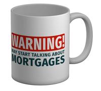 Shopagift Warning Mortgages Mug Funny Broker Agent White 11oz Large Ceramic Cup