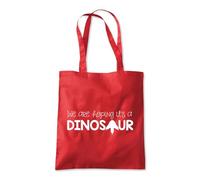 Shopagift We are Hoping It's a Dinosaur Funny Joke Tote Shopping Beach Bag 10 Litres Capacity - 42cm x 38cm